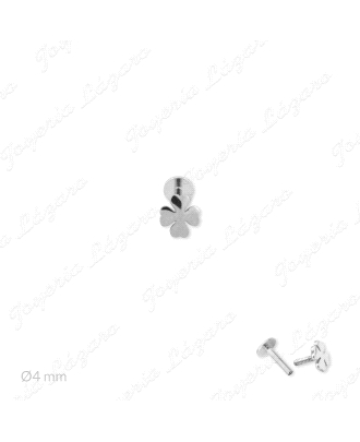 PIERCING PLATA TREBOL