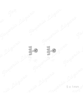 PLATA PIERCING BARRA 3 CIRCO