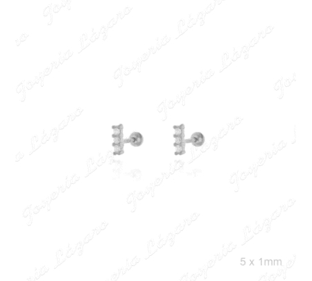 PLATA PIERCING BARRA 3 CIRCO