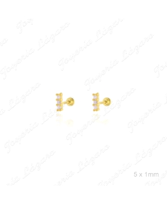 PLATA PIERCING DORADO BARRA 3 CIRCO