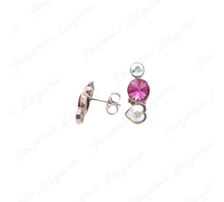 PEND. PLATA TREPADOR 1 CORAZON C. SWAROVSKI MORADO
