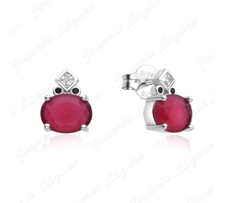 PEND. PLATA CUAJO MAS CIRCO ROJA EN GARRAS CIERRE PRESION