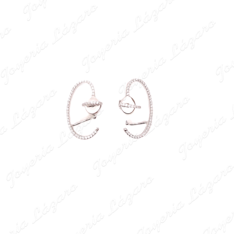 PEND. PLATA DISEÑO CUBRE OREJA