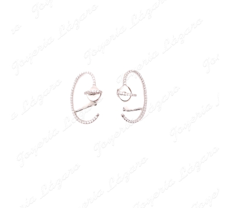 PEND. PLATA DISEÑO CUBRE OREJA