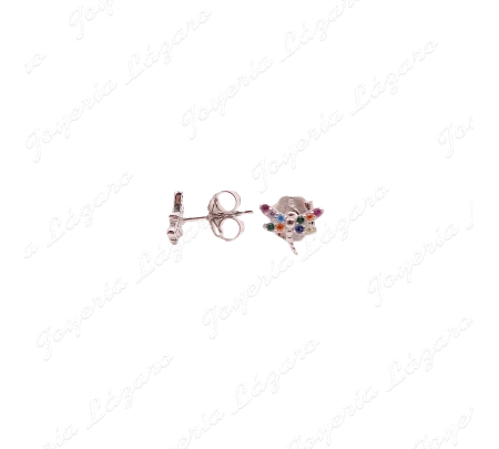 PEND. PLATA LIBELULA CIRCO. MUTICOLOR