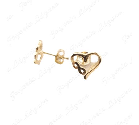 PLATA PENDIENTES CORAZON INFINITO BIC