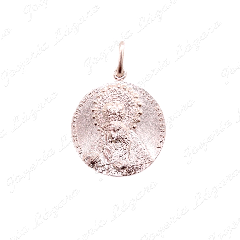 MEDALLA PLATA VIRGEN MACARENA 23MM