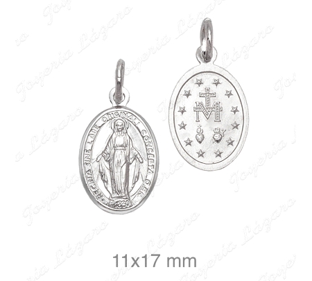 MEDALLA PLATA MILAGROSA 11X17