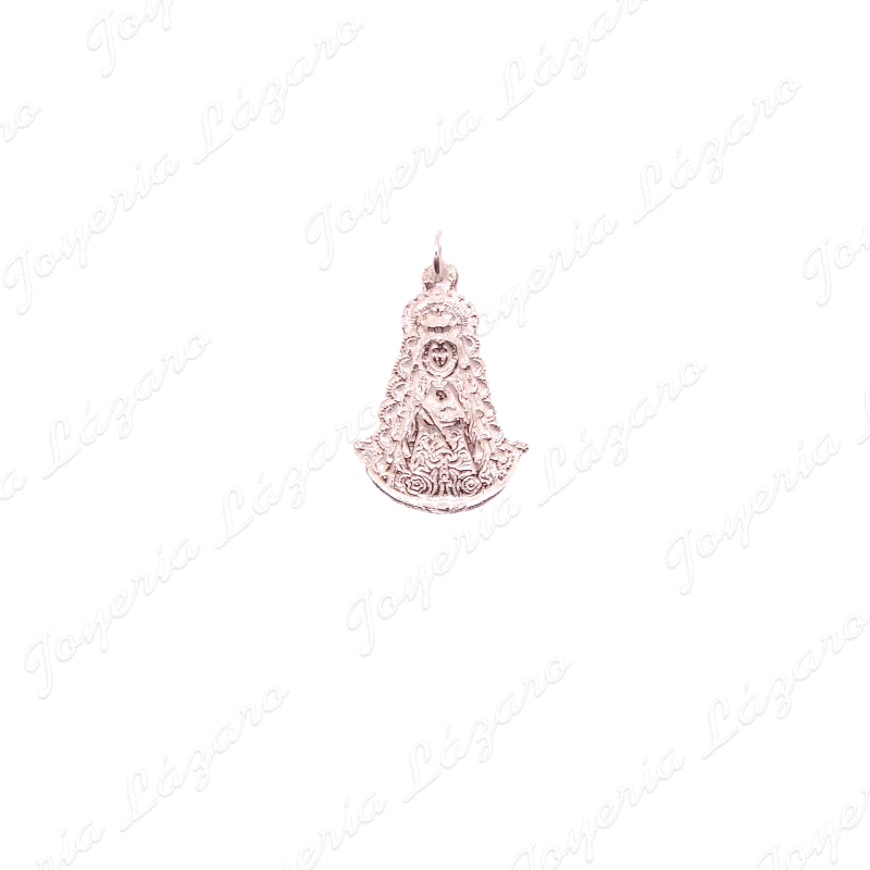 MEDALLA PLATA VIRGEN ROCIO 27X18MM BRILLO