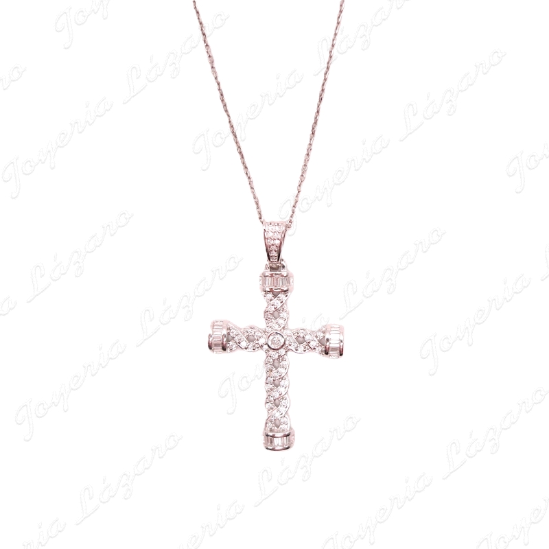 GARGANTILLA PLATA +CRUZ MICROENGASTE