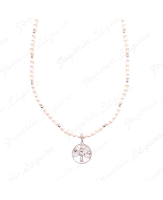 GARGANTILLA PLATA PERLAS+BOLITA PLATA+ ARBOL VIDA