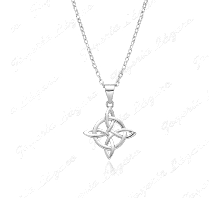 GARGANTILLA PLATA NUDO DE BRUJA LISO