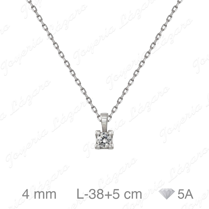 GARGANTILLA PLATA CIRCO 4MM 4 GARRAS