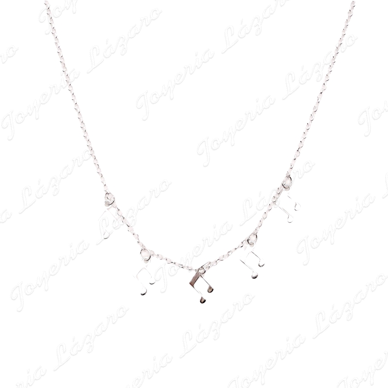 GARGANTILLA PLATA NOTAS MUSICALES