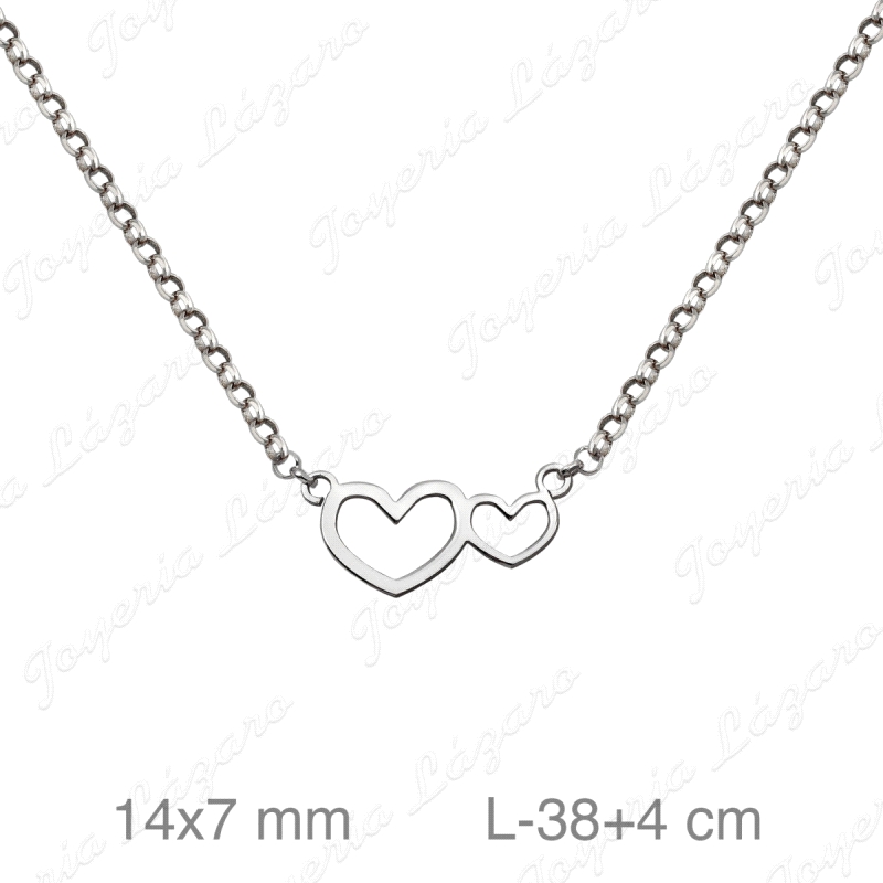 GARGANTILLA PLATA CORAZONES