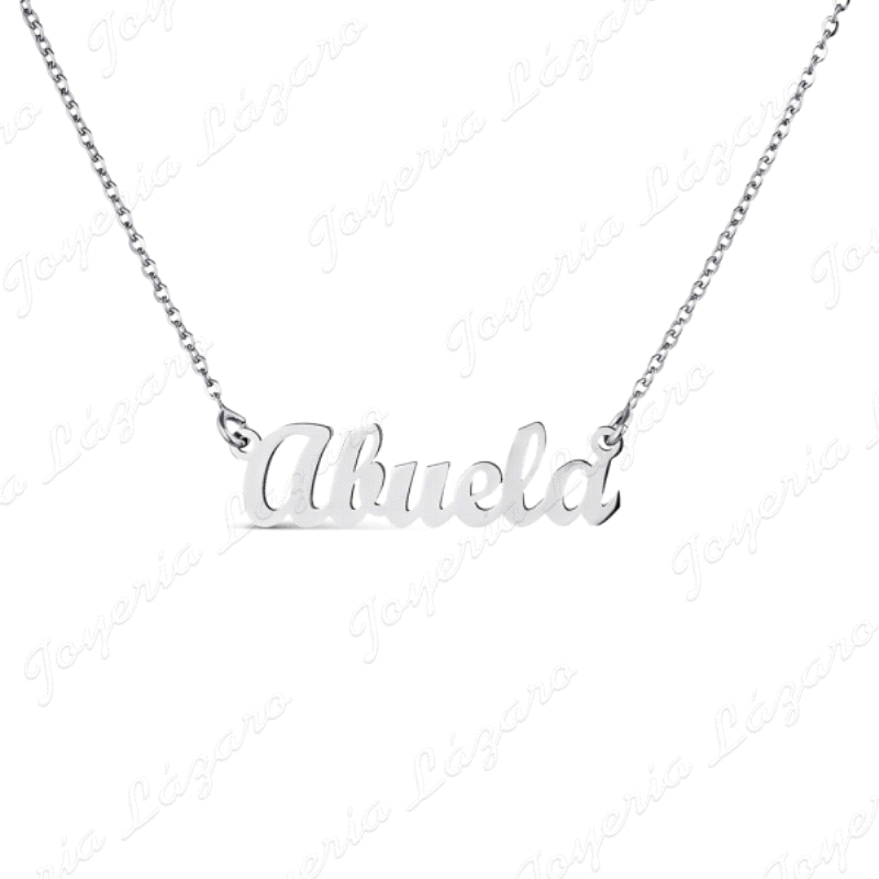 GARGANTILLA PLATA NOMBRE ABUELA