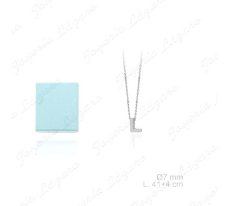 PLATA GARGANTILLA LETRA L