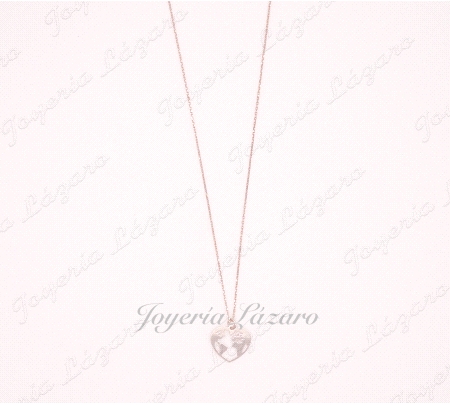 PLATA GARGANTILLA CORAZON MUNDO