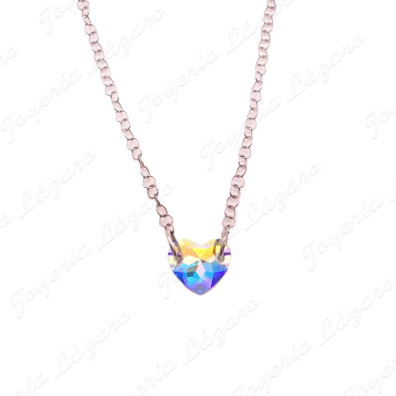 PLATA GARG. SWAROVSKI CORAZON  TRANS 16M