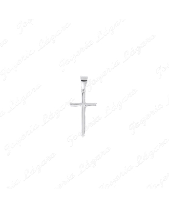 CRUZ PLATA TUBO LISA PQUEÑ