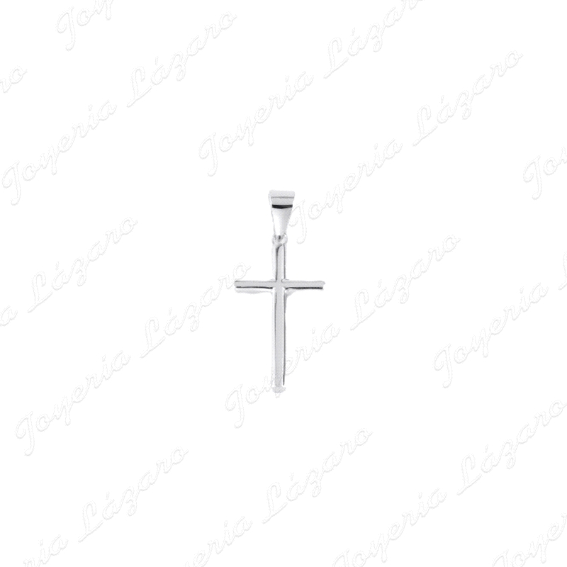 CRUZ PLATA TUBO LISA PQUEÑ