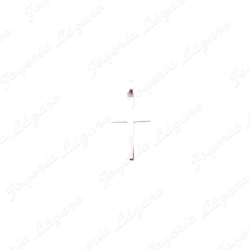 CRUZ PLATA CHAPA LISA 19X34MM