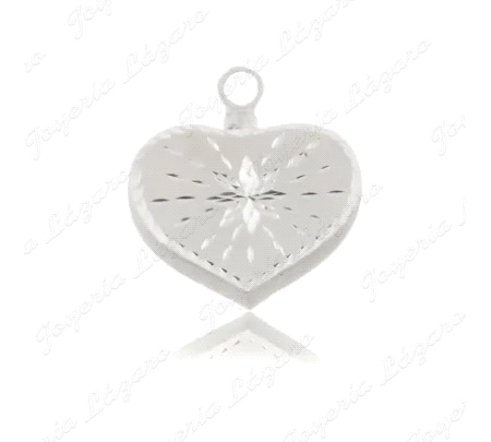 COLGANTE GR. PLATA GUARDACENILLAS CORAZON TALLADO 24X20