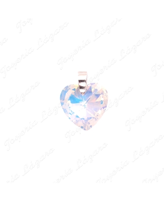 COLGANTE GR. PLATA CORAZON C. SWAROVSKI UNICO GRANDE
