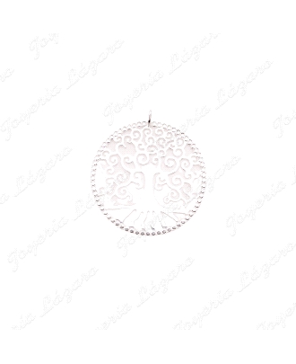 COLGANTE GR. PLATA ARBOL VIDA  CALADO 5CM