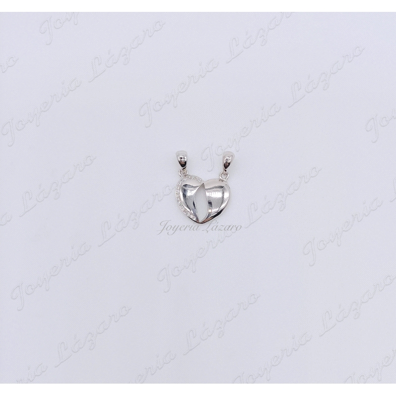 PLATA COLGANTE CORAZON PARTIDO