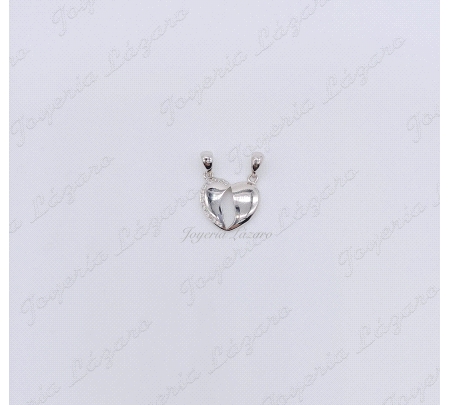 PLATA COLGANTE CORAZON PARTIDO