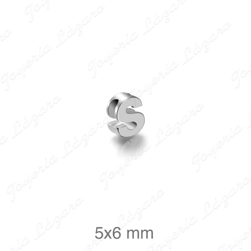 COLGANTE PLATA LETRA S