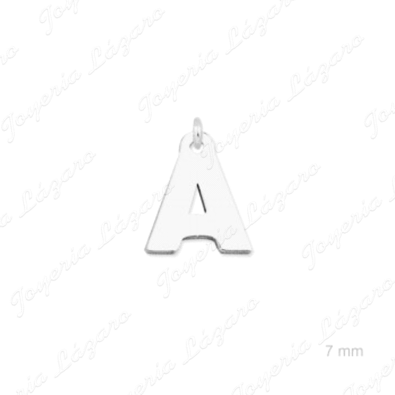 COLGANTE PLATA CHARMS  LETRA A