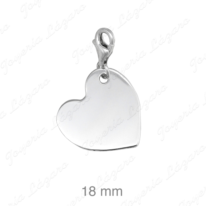 COLGANTE PLATA CORAZON CHARM