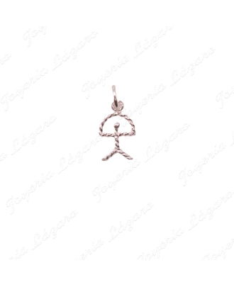 COLGANTE PLATA INDALO TRENZADO PQÑ.