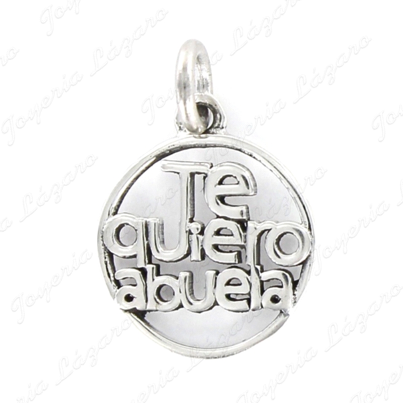 COLGANTE PLATA TE QUIERO ABUELA 10MM