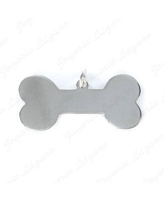 COLGANTE PLATA HUESO LISO DE 20 MM CON ASA