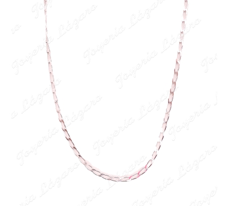 CADENA 70 CM. PLATA BARBADA 1X1 3MM