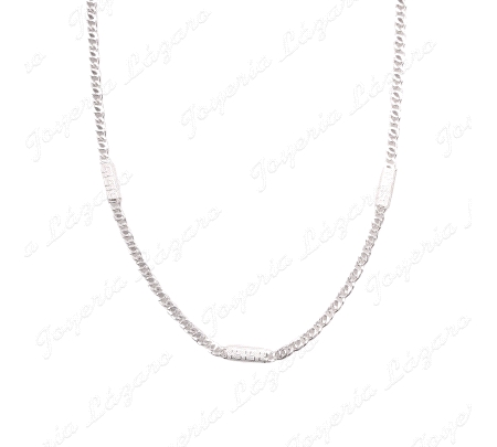 CADENA 60 CM. PLATA  TRAMOS GRECA