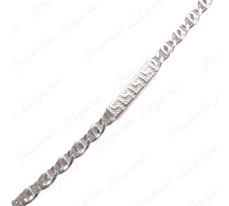 CADENA 60 CM. PLATA  TRAMOS GRECA