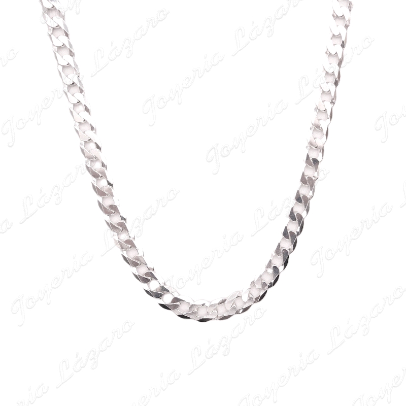 CADENA 60 CM. PLATA BARBADA 6MM