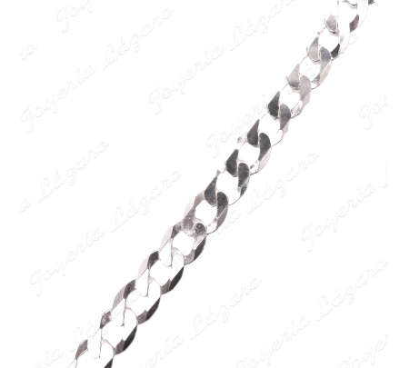 CADENA 60 CM. PLATA BARBADA 6MM