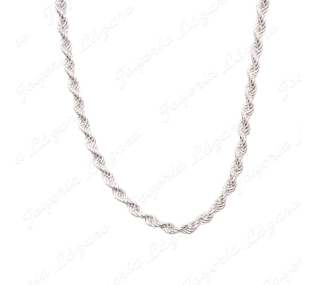 CADENA 60 CM. PLATA CORDON SALOMONICO 5MM