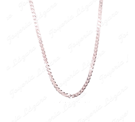 PLATA CADENA 60 CM. BARBADA 7mm MACIZA PLANA