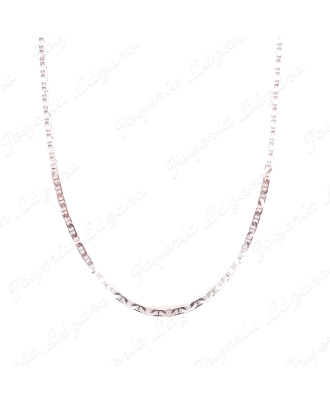 CADENA 50 CM. PLATA ESLABON BARCO PLANO 3MM MACIZA
