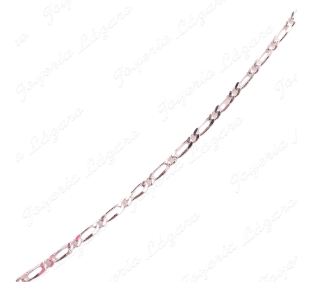 CADENA 50 CM. PLATA 3X1 FINITA