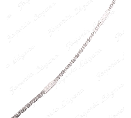 CADENA 50 CM. PLATA MIXTA PLACAS GRECA