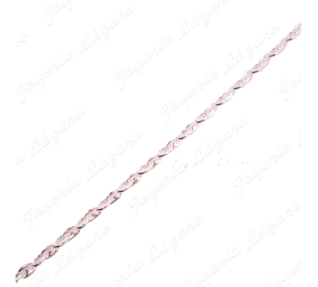 CADENA 50 CM. PLATA CALABROTE MIXTO 3MM