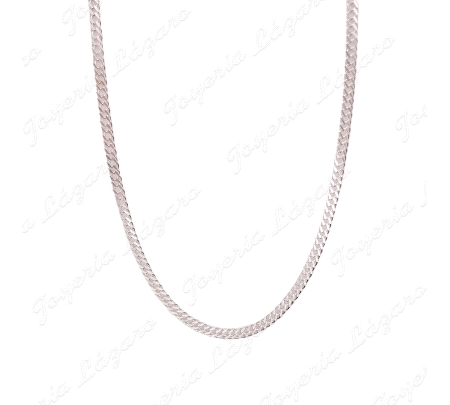 CADENA 40CM. PLATA ROMBO DOBLE