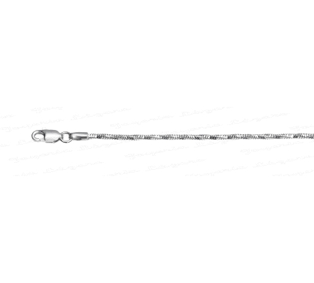 CADENA 45 CM. PLATA COLA DE TOPO DIAMANTADA RODIADA 1.4MM ANCHO
